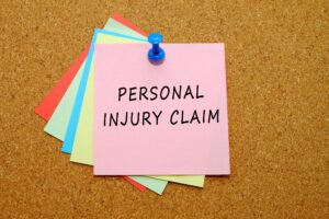 A note saying personal injury claim.